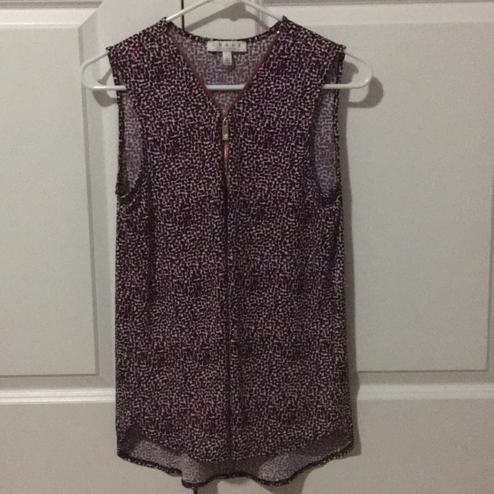 Purple and black Chaus New York sleeveless shirt